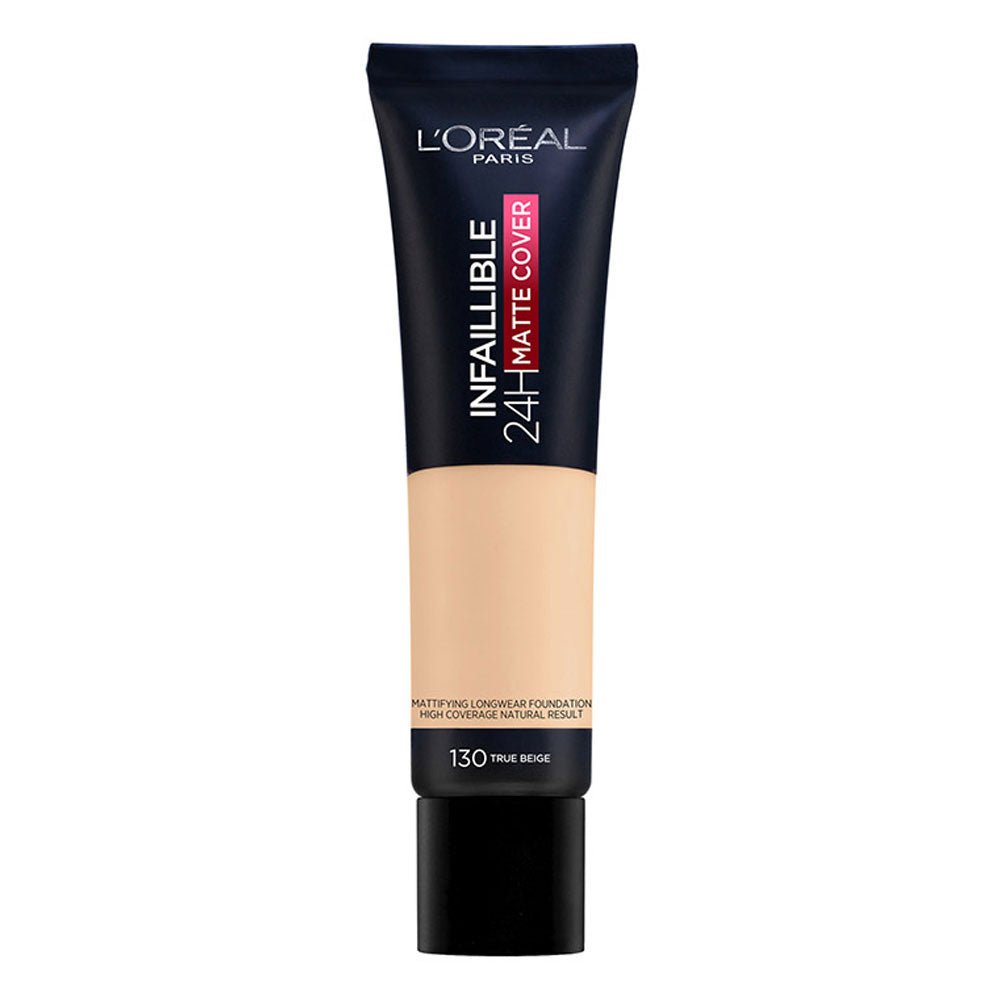 L'Oreal Paris Infaillible 24H Matte Cover Foundation - 130 True Beige - Branded Beauty