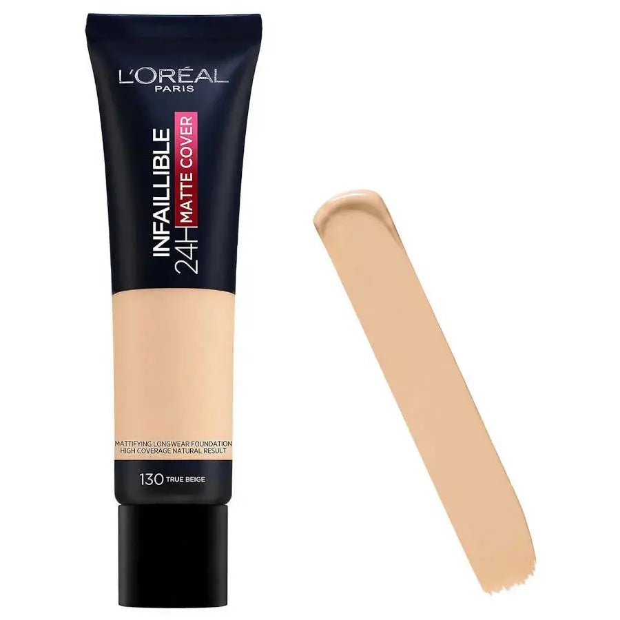 L'Oreal Paris Infaillible 24H Matte Cover Foundation - 130 True Beige - Branded Beauty