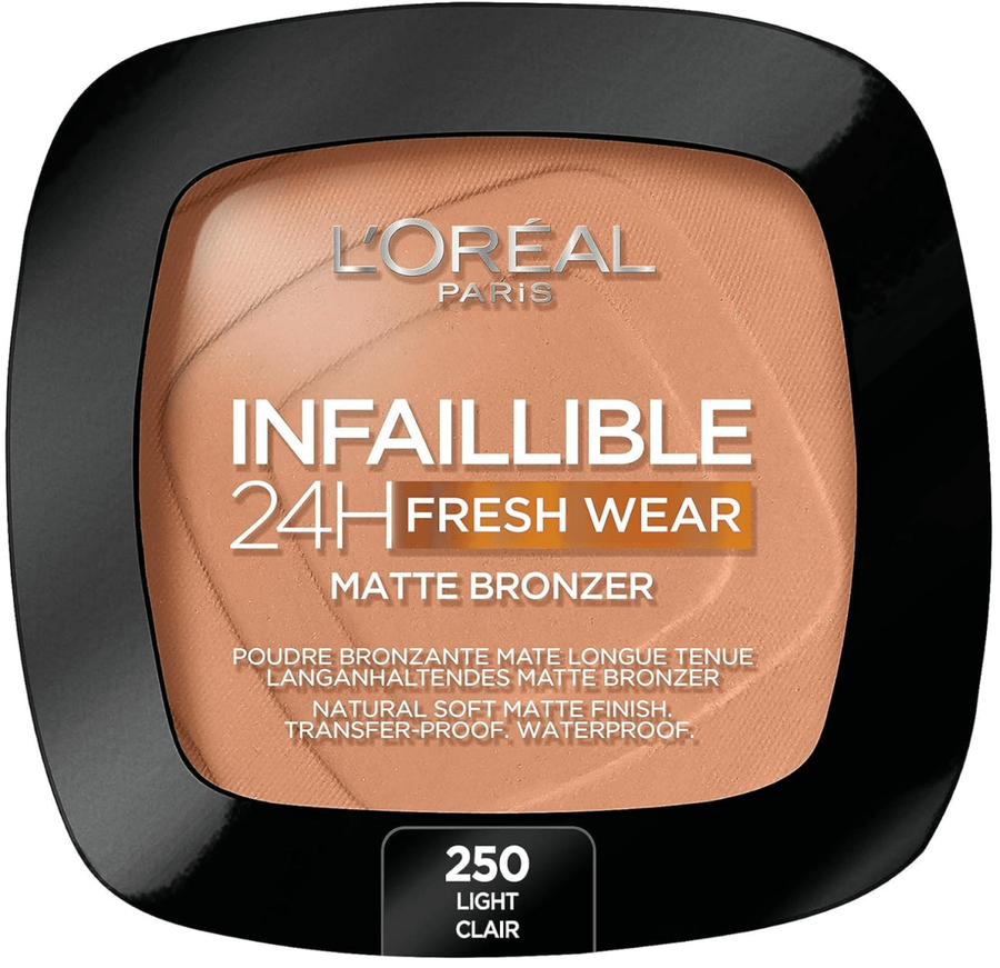 L'Oreal Paris Infallible 24H Matte Bronzer - 250 Light - Branded Beauty