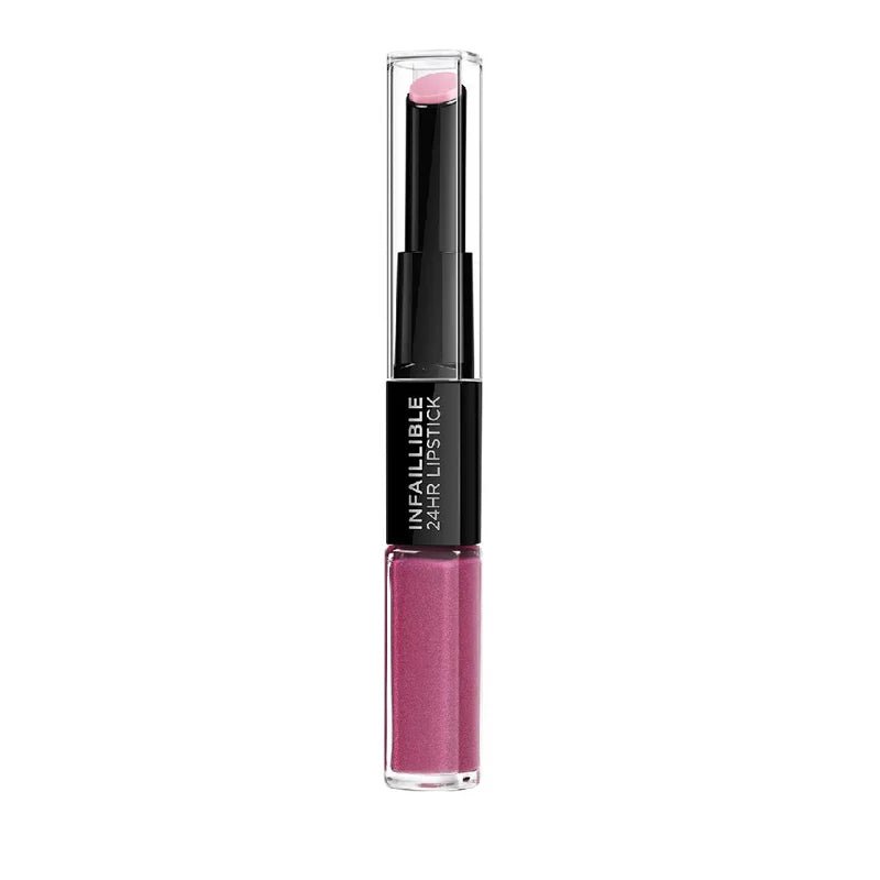L'Oreal Paris Infallible 24HR 2 Step Lipstick - 121 Flawless Fuschia - Branded Beauty