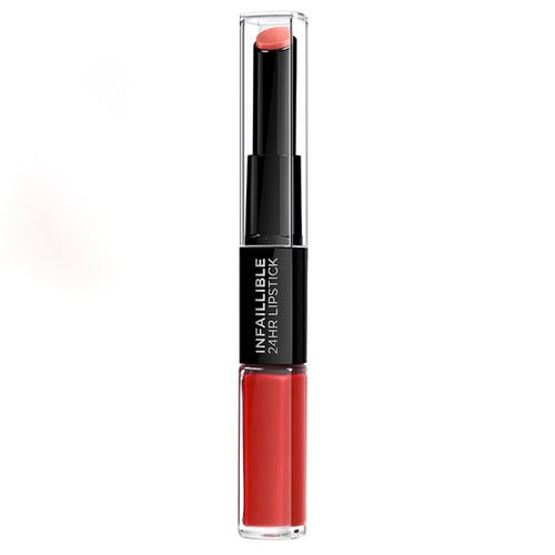 L'Oreal Paris Infallible 24HR 2 Step Lipstick - 506 Red Infaillible - Branded Beauty