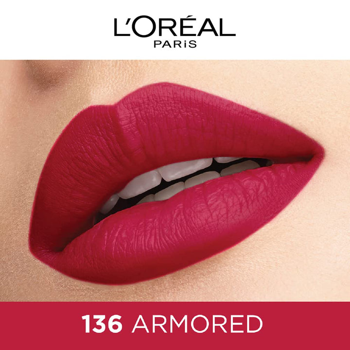 L'Oréal Rouge Signature Liquid Lipstick - 136 Armored - Branded Beauty