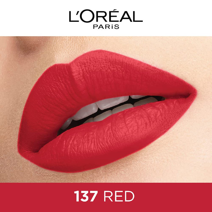 L'Oréal Rouge Signature Liquid Lipstick - 137 Red - Branded Beauty