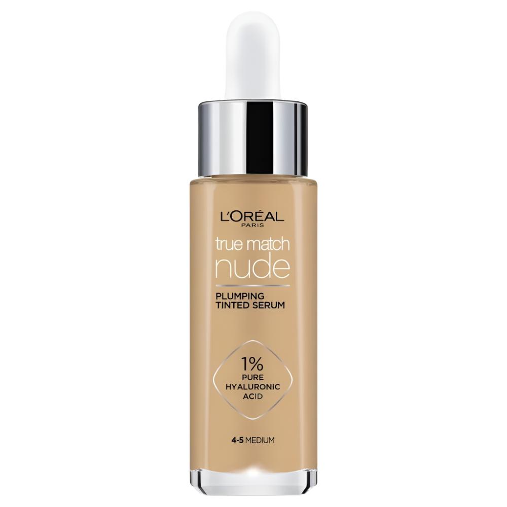 L'Oreal True Match Plumping Tinted Serum - 4 - 5 Medium - Branded Beauty
