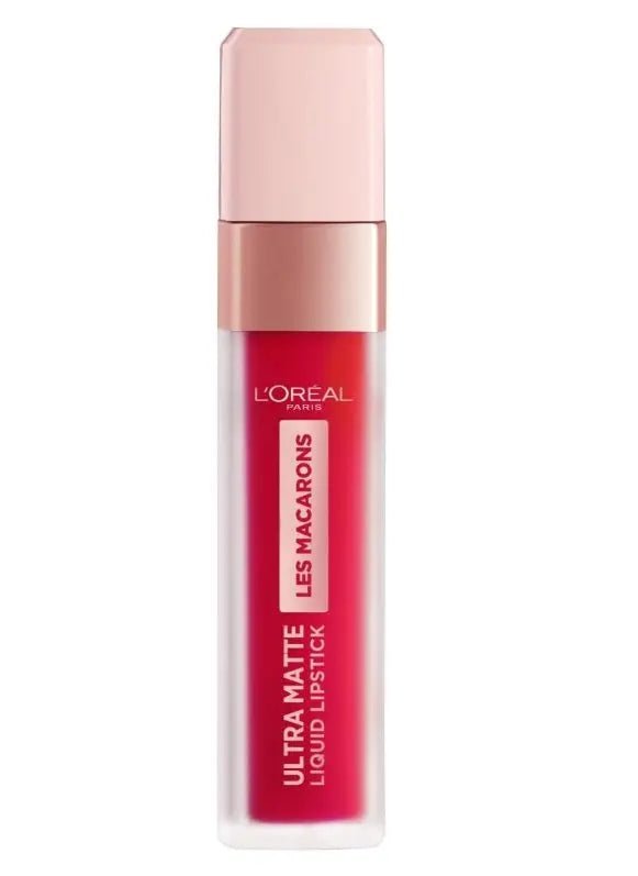 L'Oreal Ultra Matte Liquid Lipstick Les Macarons - 828 Framboise Frenzy - Branded Beauty