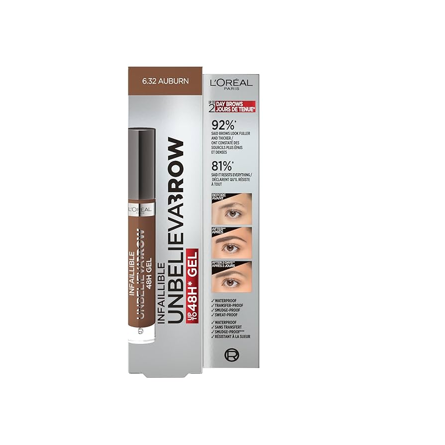 L'Oreal Unbelieva Brow Longwear Brow Gel - 104 Chatain - Branded Beauty