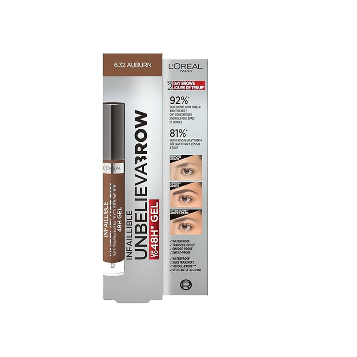 L'Oreal Unbelieva Brow Longwear Brow Gel - 104 Chatain - Branded Beauty