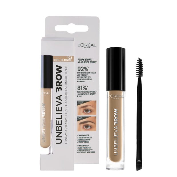 L'Oreal Unbeliva Brow Longwear Brow Gel - 102 Cool Blonde - Branded Beauty