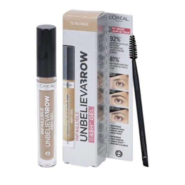 L'Oreal Unbeliva Brow Longwear Brow Gel - 7.0 Blonde - Branded Beauty