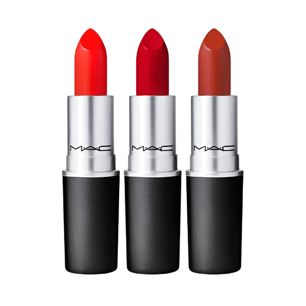 MAC Dangerous Red Lipstick Trio Set 3pcs - Branded Beauty