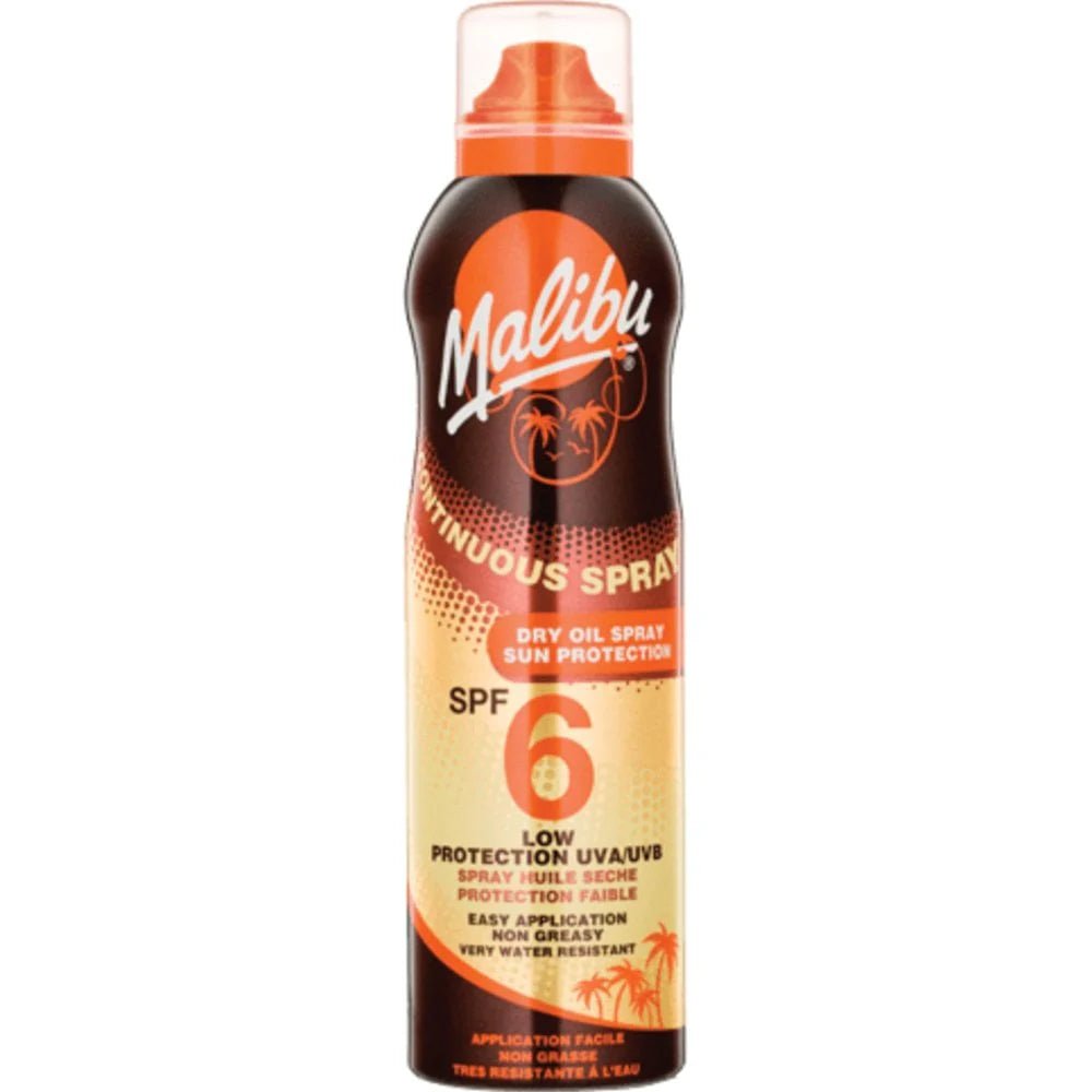 Malibu Continuous Dry Oil Spray SPF6 175ml - Branded Beauty