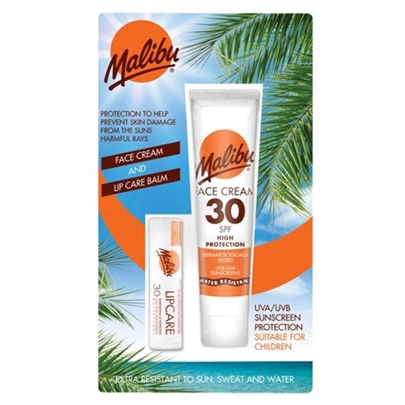 Malibu Face and Lip Balm Sun Cream 2 Pack - SPF30 - Branded Beauty
