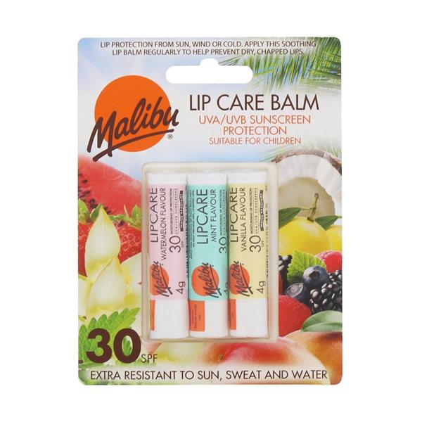 Malibu Sun Protection Lip Balm SPF30 - 3 Pack - Branded Beauty