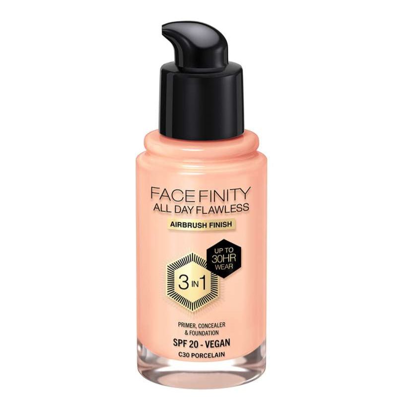 Max Factor Face Finity 3 In 1 All Day Flawless Foundation - 30 Porcelain - Branded Beauty