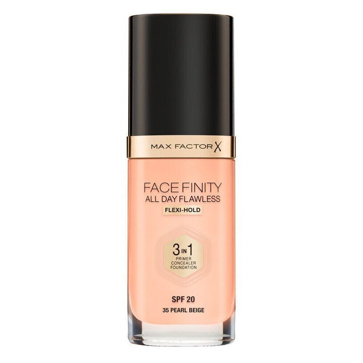 Max Factor Face Finity 3 In 1 All Day Flawless Foundation - 35 Pearl Beige - Branded Beauty