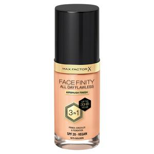 Max Factor Face Finity 3 In 1 All Day Flawless Foundation - 75 Golden - Branded Beauty