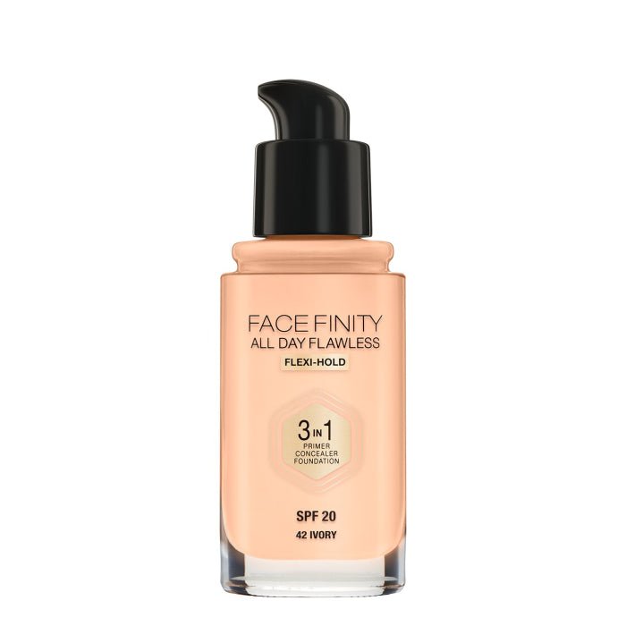 Max Factor Face Finity 3 In 1 All Day Flawless Foundation - N42 Ivory - Branded Beauty