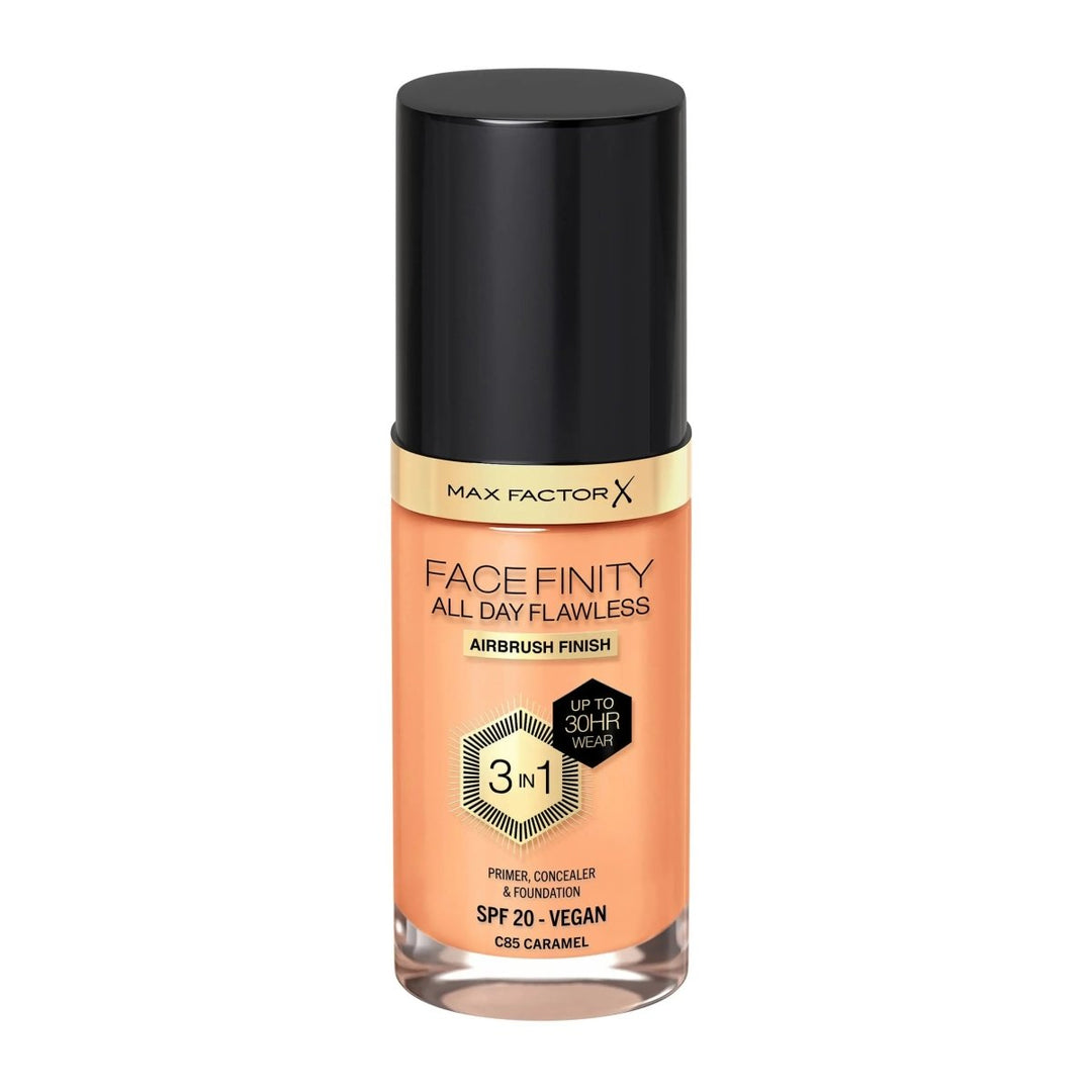 Max Factor Facefinity All Day Flawless Liquid Foundation - 085 Caramel - Branded Beauty