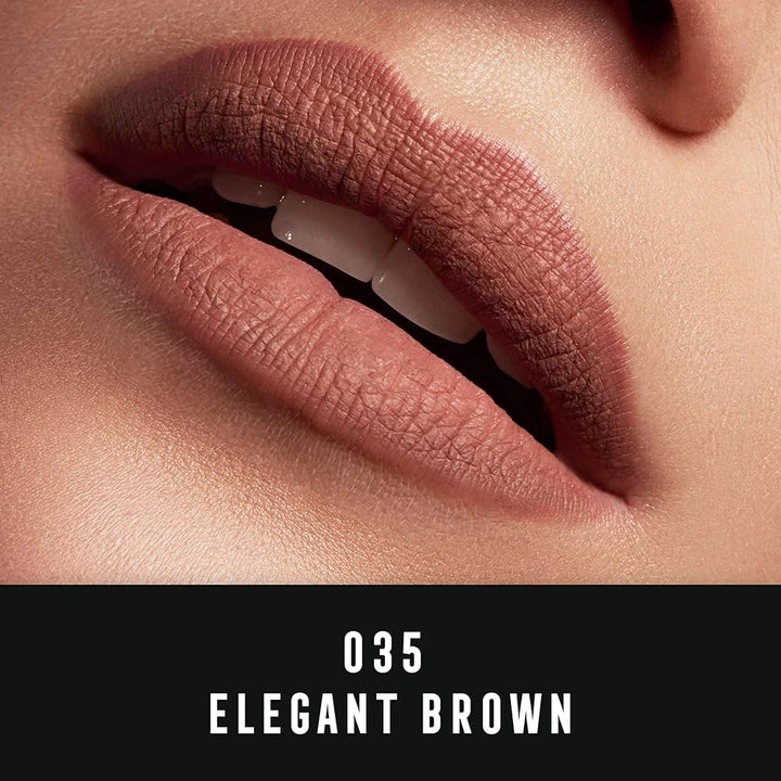 Max Factor Lipfinity Velvet Matte Lipstick - 035 Elegant Brown - Branded Beauty