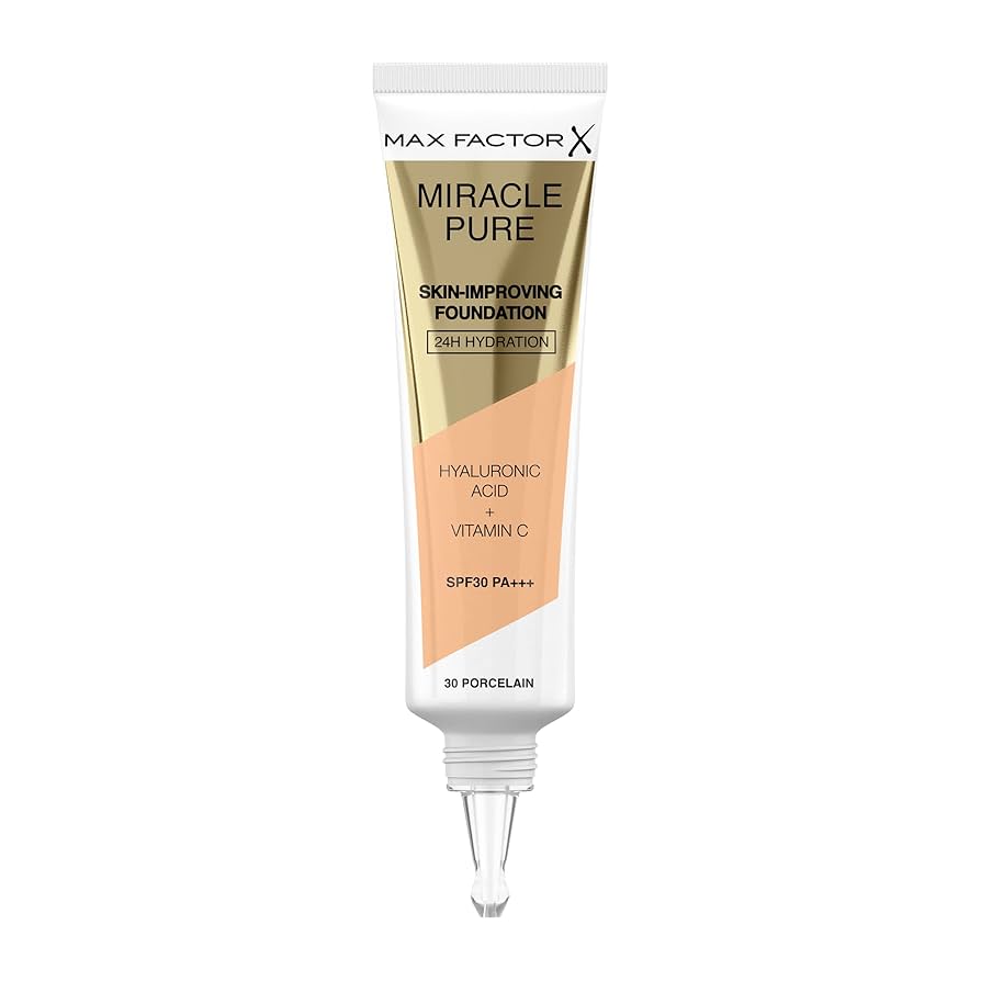 Max Factor Miracle Pure Foundation - 30 Porcelain - Branded Beauty