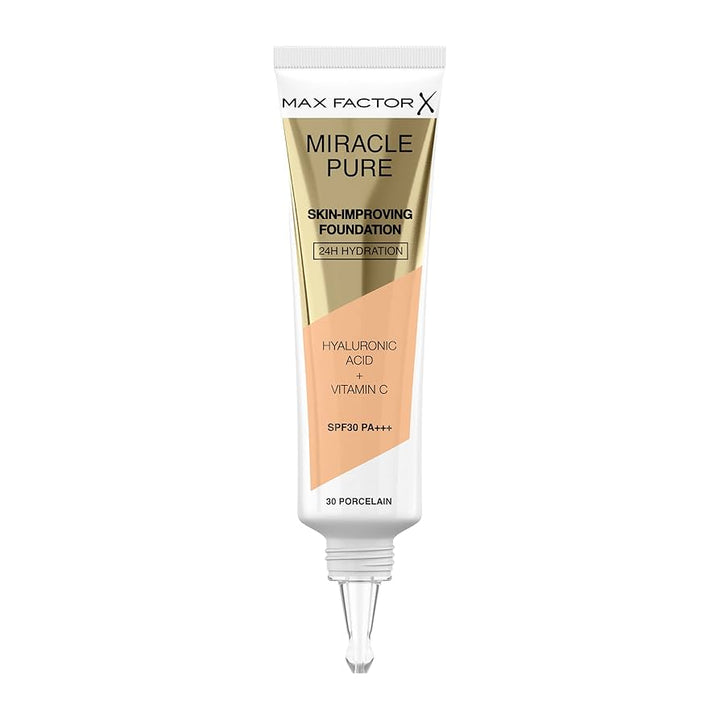 Max Factor Miracle Pure Foundation - 30 Porcelain - Branded Beauty