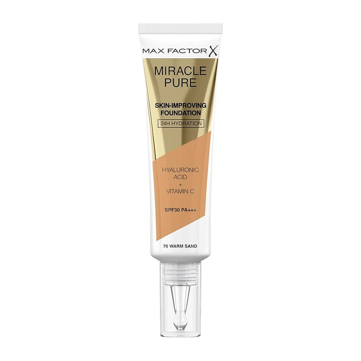 Max Factor Miracle Pure Foundation - 70 Warm Sand - Branded Beauty