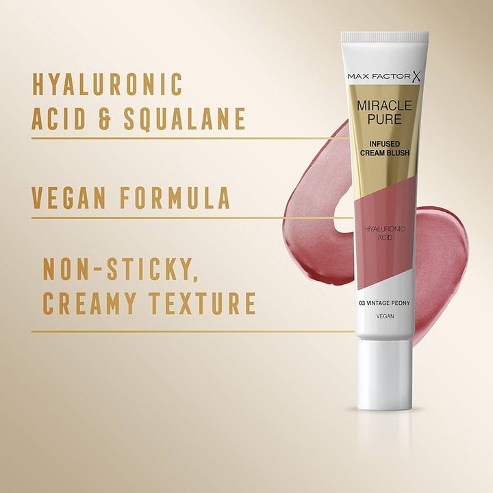 Max Factor Miracle Pure Infused Cream Blush - 03 Vintage Peony - Branded Beauty