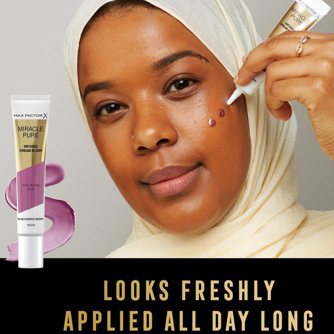 Max Factor Miracle Pure Infused Cream Blush - 04 Blooming Berry - Branded Beauty