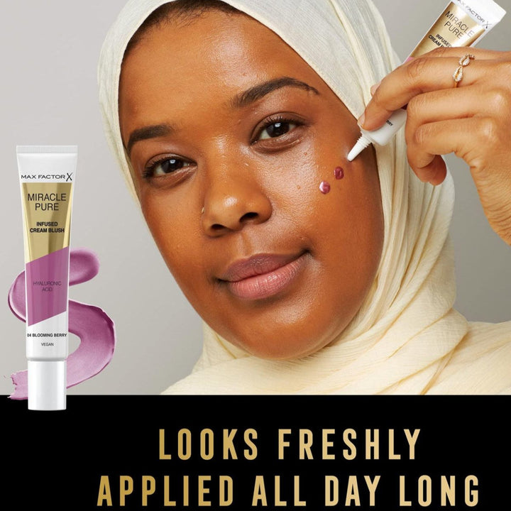 Max Factor Miracle Pure Infused Cream Blush - 04 Blooming Berry - Branded Beauty