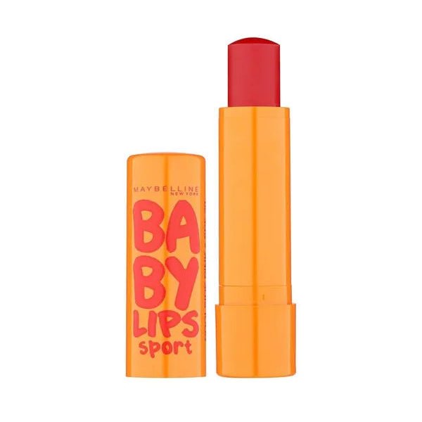 Maybelline Baby Lips Sport Moisturising Lip Balm - 31 Red - dy For Sun - Branded Beauty