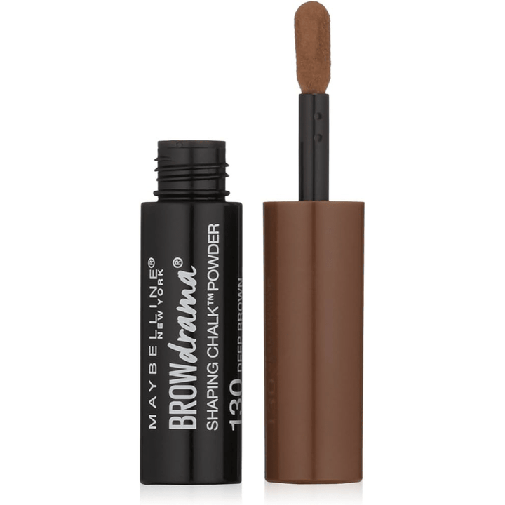 Maybelline Brow Drama Shaping Chalk Powder - Deep Brown - Branded Beauty