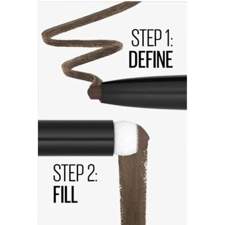 Maybelline Brow Satin Smoothing Duo - Brow Pencil And Filling Powder - Mahogany Red - Branded Beauty
