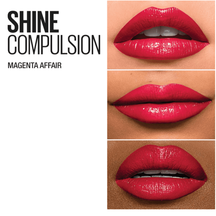 Maybelline Color Sensational Shine Lipstick 100 Magenta Affair - Branded Beauty