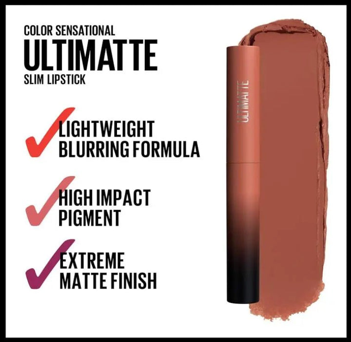 Maybelline Color Show Ultimatte Lipstick 799 More Taupe - Branded Beauty