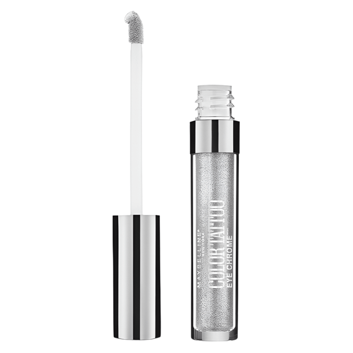 Maybelline Color Tattoo Eye Chrome - 580 Silver Spark - Branded Beauty