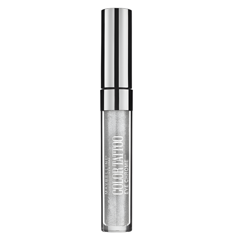 Maybelline Color Tattoo Eye Chrome - 580 Silver Spark - Branded Beauty