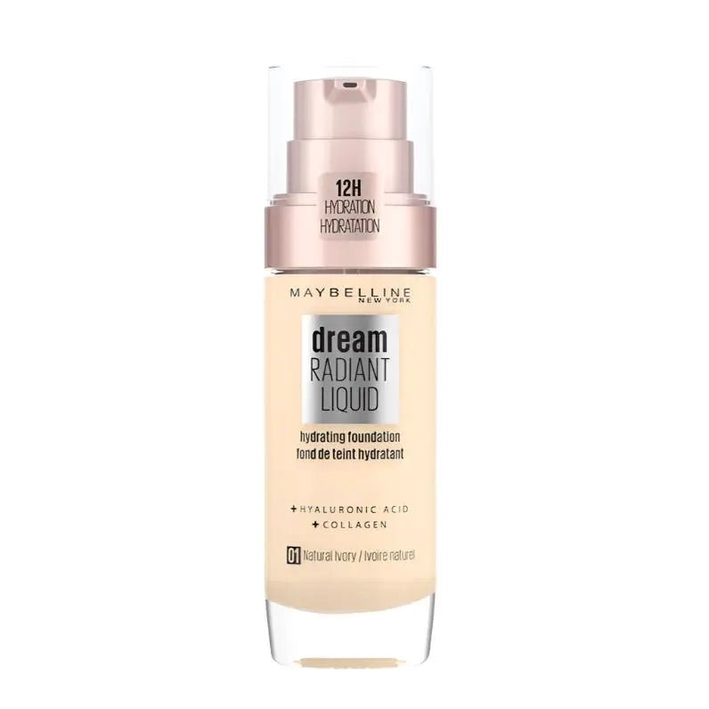 Maybelline Dream Radiant Liquid Foundation 1 Natural Ivory - Branded Beauty