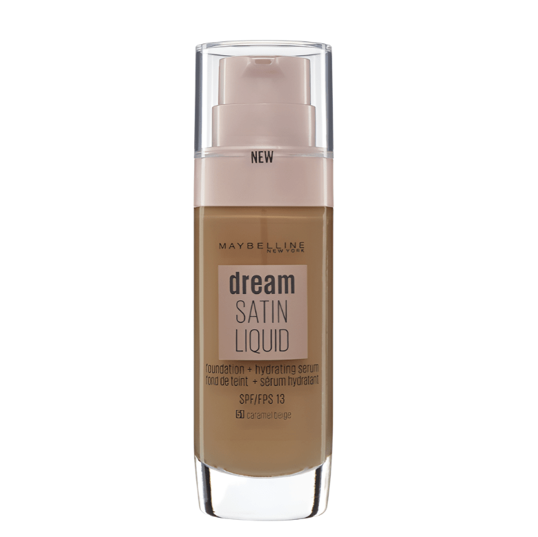Maybelline Dream Satin Liquid Foundation 51 Caramel Beige 30ml - Branded Beauty