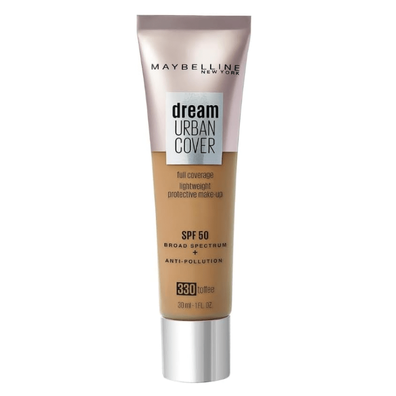Maybelline Dream Urban Cover Foundation - 330 Toffee - Branded Beauty