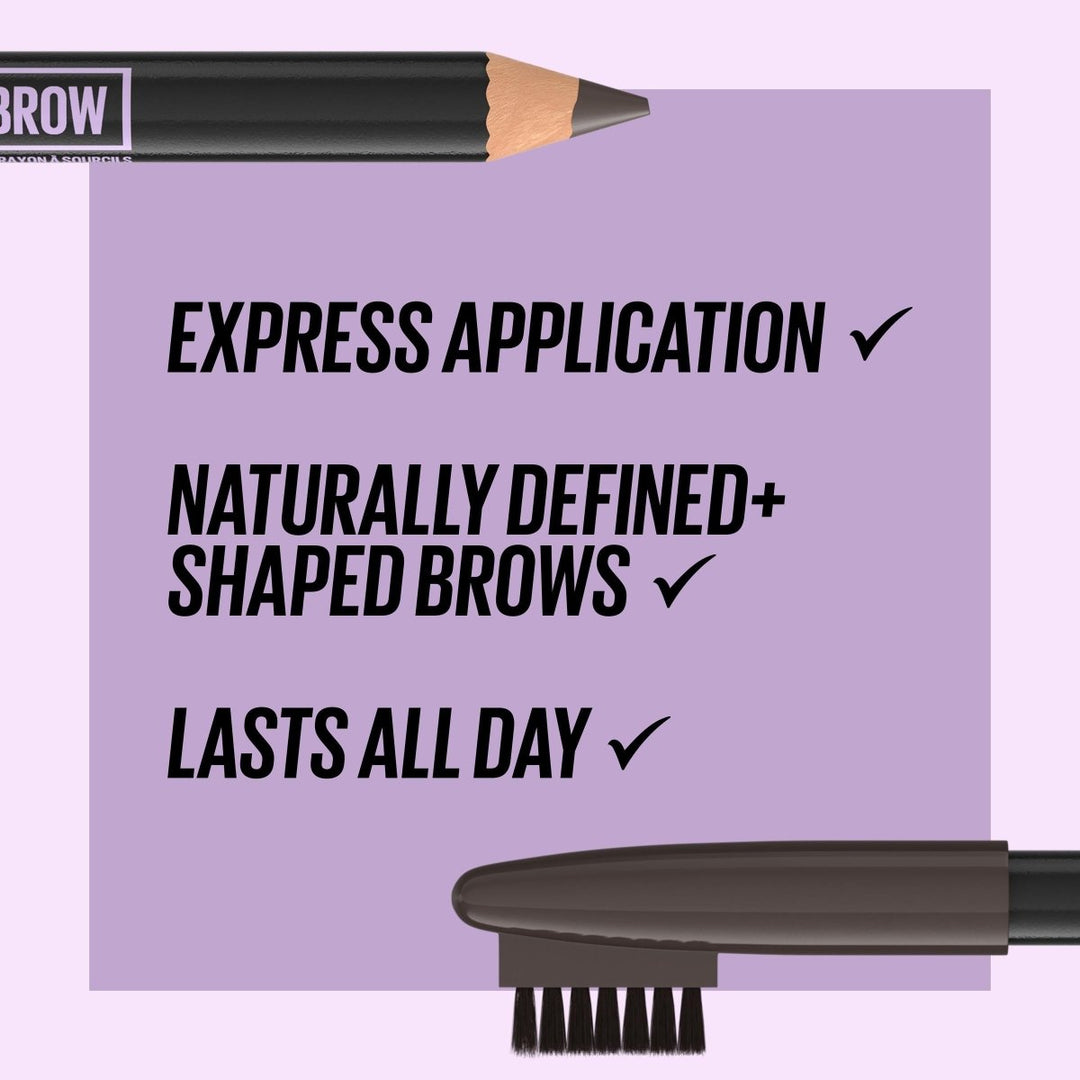 Maybelline Express Brow Shaping Pencil - 05 Deep Brown - Branded Beauty