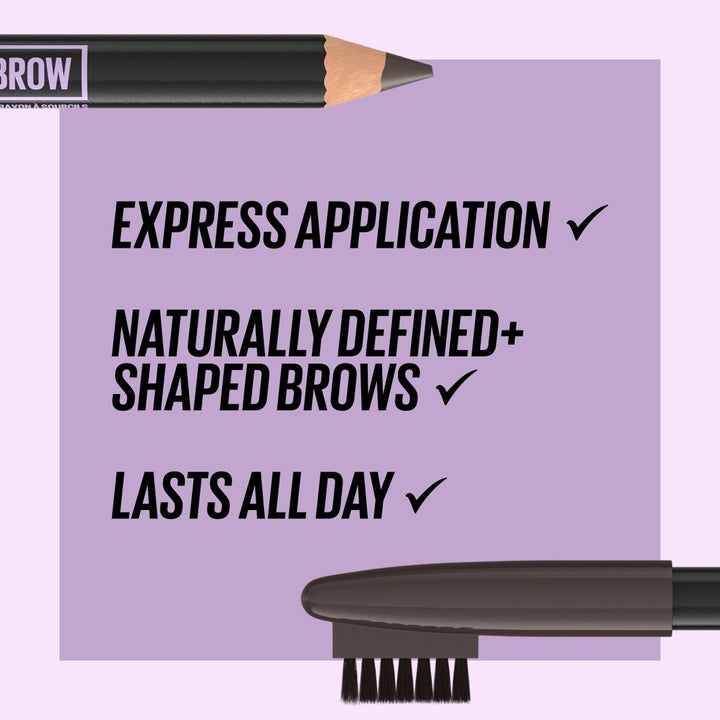 Maybelline Express Brow Shaping Pencil - 05 Deep Brown - Branded Beauty