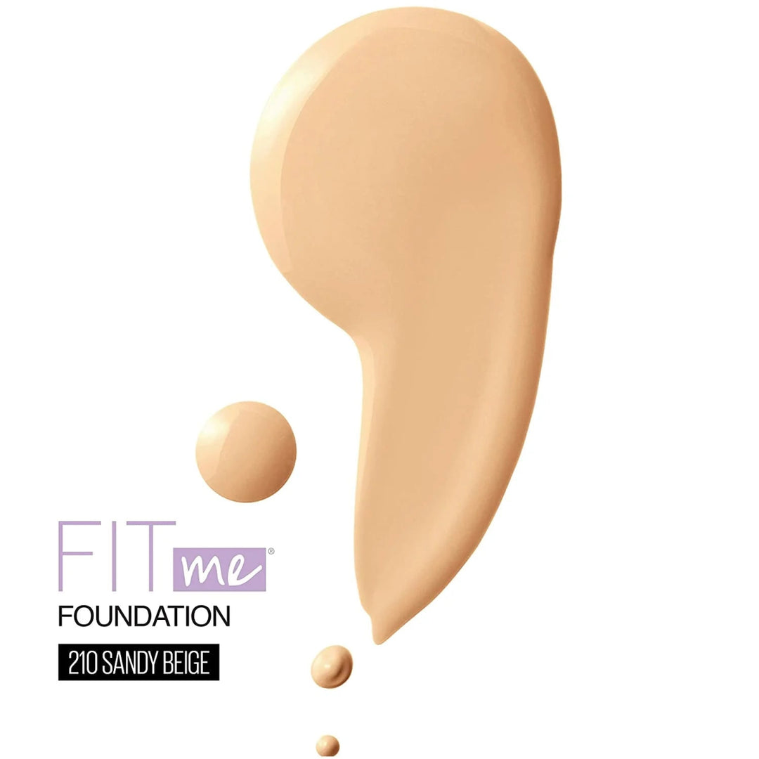 Maybelline Fit Me! Liquid Foundation - 210 Sandy Beige - Branded Beauty