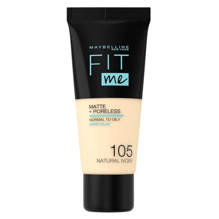 Maybelline Fit Me Matte + Poreless Foundation - 105 Natural Ivory - Branded Beauty