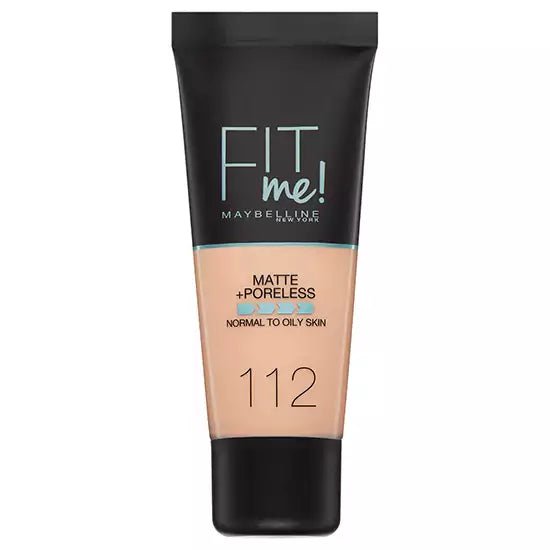 Maybelline Fit Me Matte + Poreless Foundation - 112 Soft Beige - Branded Beauty