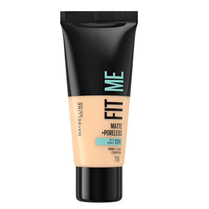 Maybelline Fit Me Matte + Poreless Foundation 118 Nude - Branded Beauty