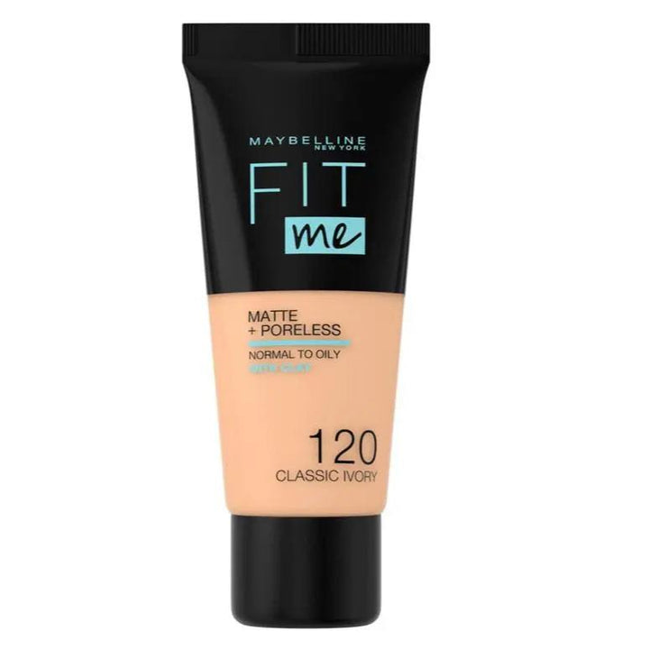 Maybelline Fit Me Matte + Poreless Foundation -  120 Classic Ivory - Branded Beauty