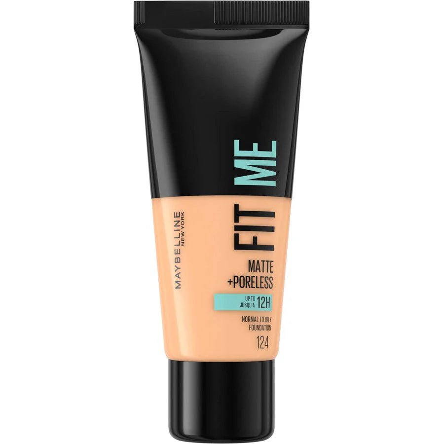Maybelline Fit Me Matte + Poreless Foundation - 124 Soft Sand - Branded Beauty