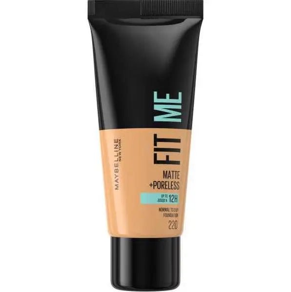 Maybelline Fit Me Matte + Poreless Foundation - 220 Natural Beige - Branded Beauty
