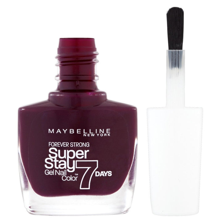 Maybelline Forever Strong Super Stay Nail Polish - 005 Extreme Blackcurrent - Branded Beauty