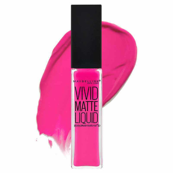 Maybelline Go Rio Vivid Matte Liquid Lipstick - 015 Electric Pink - Branded Beauty